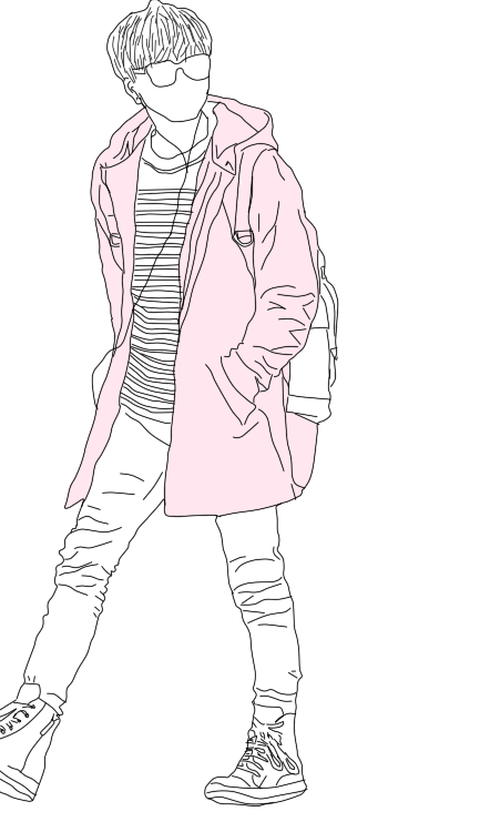 kawaiiorshine: Min Yoongi || lineart