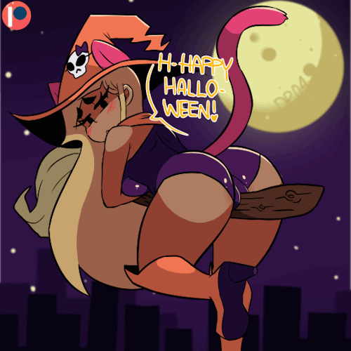 grimphantom2:  darkprincess04:   Happy Halloween Guys stay safe out there tonight!    Patreon  Bet she ate a lot of pudding 