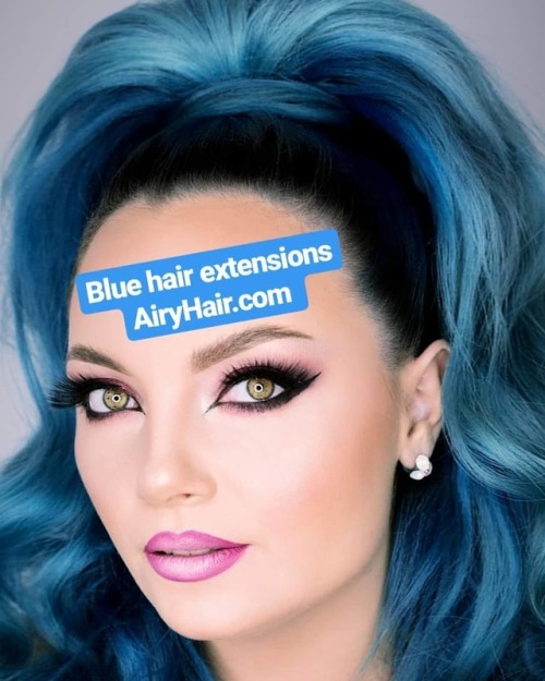 Bringing blue extensions to the market www.airyhair.com  #hairstyles #hairstyles #hairideas 