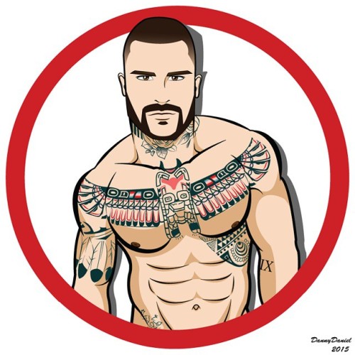 Hola @strongjaws Here's A Piece Of Artline I Have Made For You. Your Tattoos Are Awesome It Is Actually
