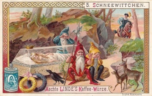 Schneewittchen / Snow White. Vintage post card. .1900.