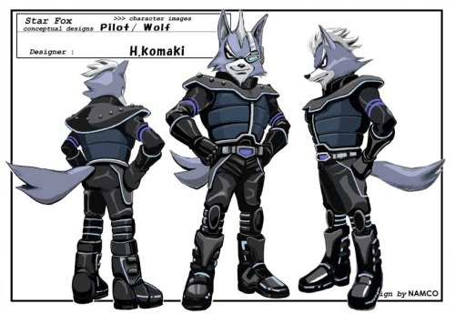 blackjackaught:  Star Fox Assault concept art by Hidetomo Komaki.
