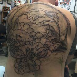 horiyen:  一匹竜 開始です#japanesetattoo #wabori #fivewellstattoo #五井 #千葉 #日式傳統