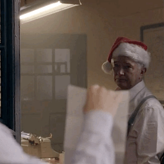 britishdetectives:George Gently in a Santa Hat. Life is good.