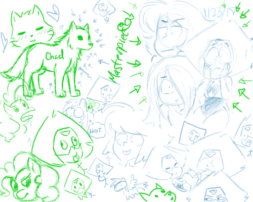drawpile session with @certified-kindergartner, part 1/possibly a millionam blue, she be pink n green!