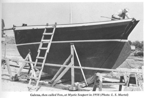 Cockle/Galena/Fox by J.R. Purdon. One example is at Mystic Seaport, but I think the photos are from 