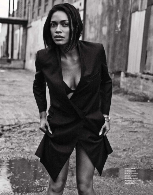 thechanelmuse:Rosario Dawson photographed by David Roemer and styled by Nicolas Klam for Grazia Fran