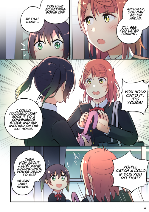 A setting where Ayumu is in love, and Setsuna cheers her on. (Epilogue)Previous | Series Masterpost 