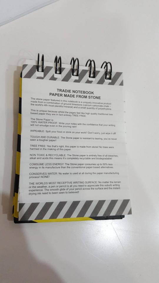 Notebook Made From Stone Its COMPLETELY Waterproof!