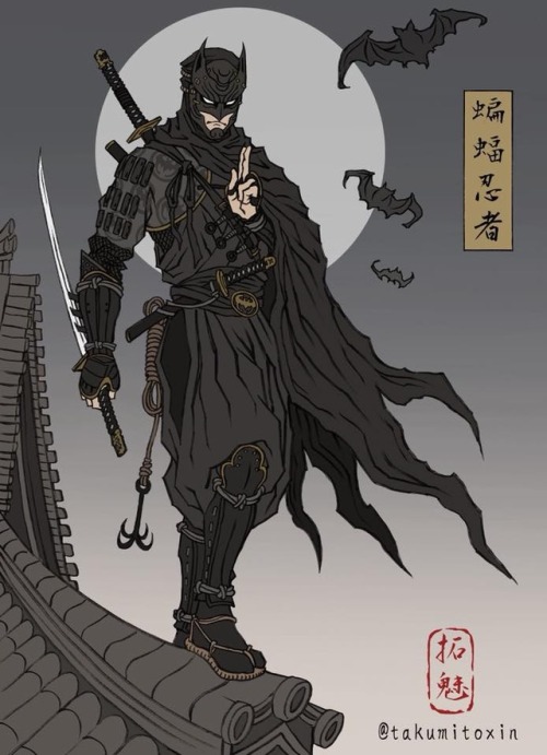 bradipofelice:league-of-extraordinarycomics:Batman Ninja by TakumitoxinMeh
