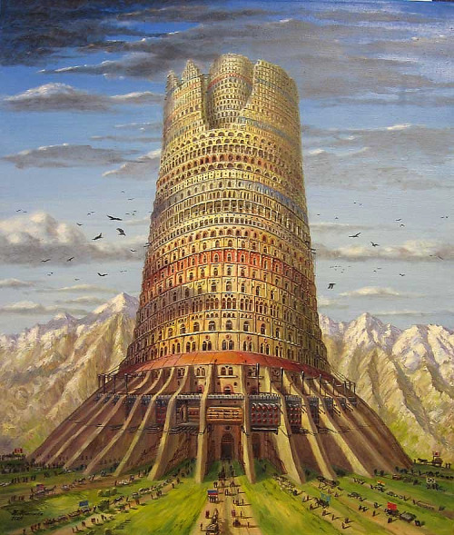 babelziggurat:Tower of Babel. Nina Krasnova (b. Moscow) • via Bibliothèque Infernale on 