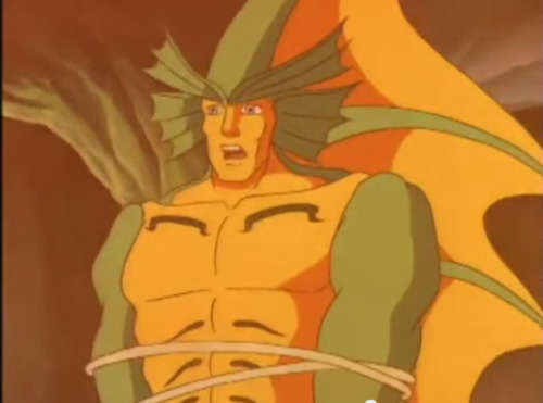 this is the terrible darkstalkers cartoon made by graz entertainment in 1995. it was marketed as a childrens cartoon, so it removed uh… pretty much everything that made darkstalkers what it was. it also included a little kid who was the descendent
