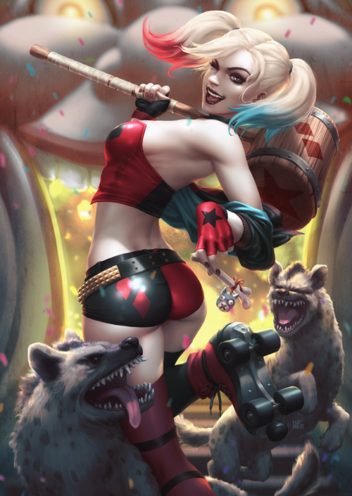 bear1na: Gotham City Sirens: Harley Quinn, Poison Ivy, and Catwoman by Kendrick Lim *