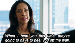 tangoingturians:  artzfiend:  WHAT MOVIE OR SHOW  IS THIS FROM?????  Hello, this is the original gif maker. I don’t know if someone already beat me to this but this is Jessica Pearson (one of the best female characters I’ve seen in a long time) from