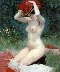 connoisseur-art:Josef Engelhart, The Red