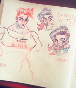 ZARYA and SOMBRA sketches today 