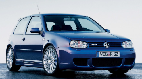 What a difference 20 years makes juxtaposition of Volkswagen Golf R32, 2002 & Volkswagen Golf R 