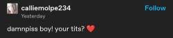 kismesisstude:i didnt even realize this was a porn bot i was like yeah thats a regular