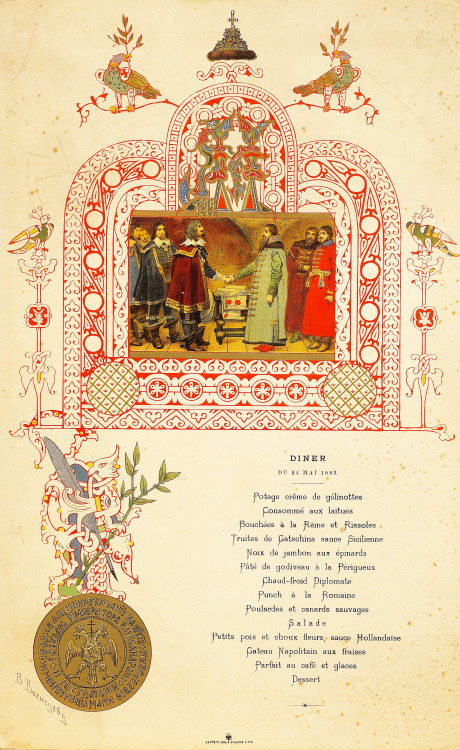 Viktor VasnetsovDinner menu for “The Sacred Coronation of the Sovereign Emperor Aleksander III and t