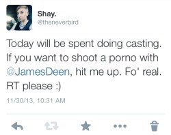 Theneverbird:  If You Want To Fuck James Deen, Now Is Your Chance.  Bwahahahaha Man&Amp;Hellip;If