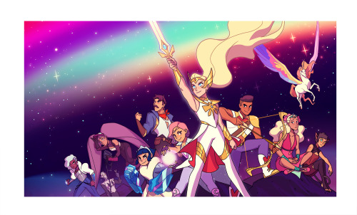 All of the hero cards from the last season of She-Ra!! Initial concept by Mickey Quinn, final drawin