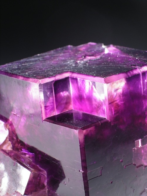 mineralists: Close-up photo of this amazing Fluorite specimen! From Asturias, Spain