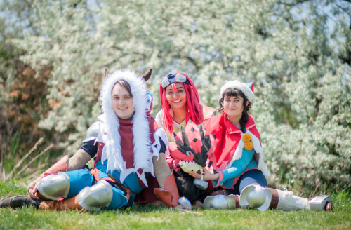 Monster hunter stories cosplay from AN! So happy with our group. This is a half batch, more photos t