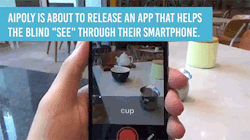 elodieunderglass: meowitch666:  whomhave-i:  n1ghtcrwler:  maroonsparrow:  sizvideos:  Aipoly Vision App helps visually impaired see the world through their smartphone  Can we also talk about how this is the best translation tool for non English speakers?