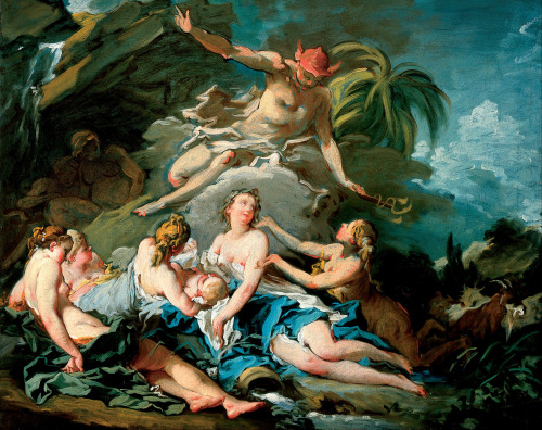 Mercury Entrusting the Infant Bacchus to the Nymphs of NysaFrançois Boucher (French; 1703–1770)1734O