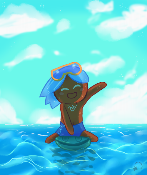 (re-posting from my old blog,from last year I made for CR xmas gift exchange)   Surf up cookie boy!
