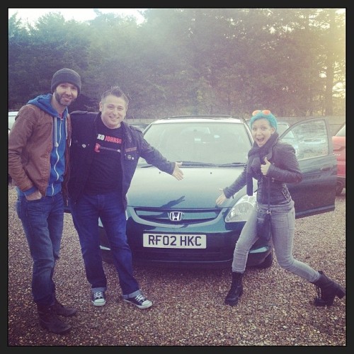 Look ya’ll - we gots a car! Thanks to @deanomatthias we have the new UK #WellHungHonda ! Lookout! @wellhungheart