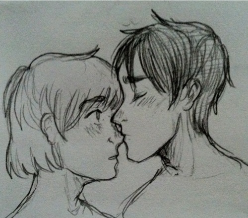 cambrasine:  Shitty cell phone quality eremins because my face is in a decent amount of pain and I can’t be bothered to scan it rn  On a happier note have a little nose kiss pft