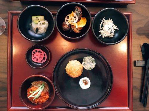 Delightful Korean Buddhist temple cuisine at Balwoo Gongyang, located on the fifth floor of the Temp