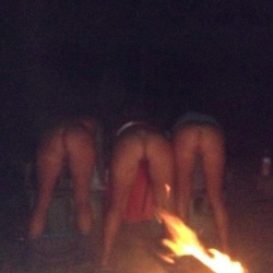 sexynursemilf:  Me and my sisters showing off our asses   … Which would u like to fuck?  Middle one