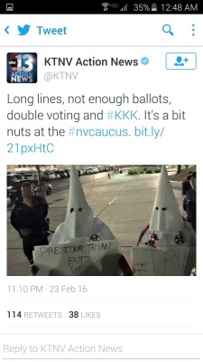 myactivism:  The KKK shows up to support Donald Trump. AmeriKKKa.