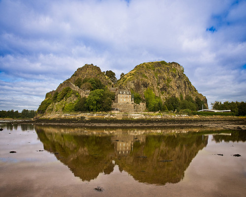 Dumbarton Castle on Dumbarton Rock where Robert Stewart and King David took refuge in 1333. South of