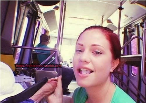 bestofexhibition:  Amateur blowjob creampie in the public bus with people