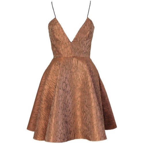 Joana Almagro Vionette Bronze Low Neck and Low Neck Dress ❤ liked on Polyvore (see more stripe dress