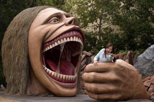 Life Size Attack on Titan Statues