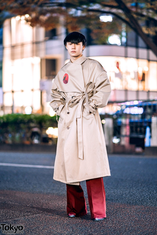 16-year-old Yuto on the street in Harajuku wearing... | Tokyo Fashion