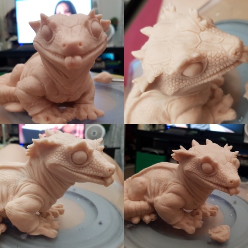 teggyart: Heres a update on my Gecko dragon. And while I make him I’m thinking about how I goi