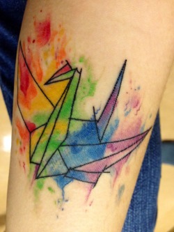 rainbowcranes:  Growing up, my dad had a rule. “You can’t get a tattoo. If you do, I will make you get it removed. Unless, that is, you join the army and can shoot a seagull in the eye from a mile away, or you have a near-death experience.” On July