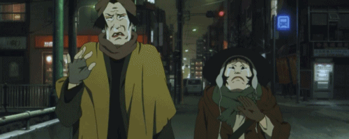 drawandbemerry:  Tokyo Godfathers. This my friends, is a masterpiece of a movie.