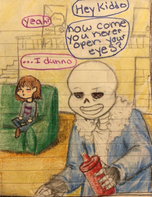 Lol I Tried Making A Fluff Undertale Comic. I Hope You Guys Like It! Sorry Its Just Lazy Notebook Art