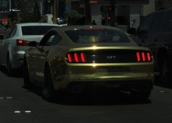 Not my typical post but it was totally cool. A gold Mustang, it was so bright my camera over compensated for the highlights.