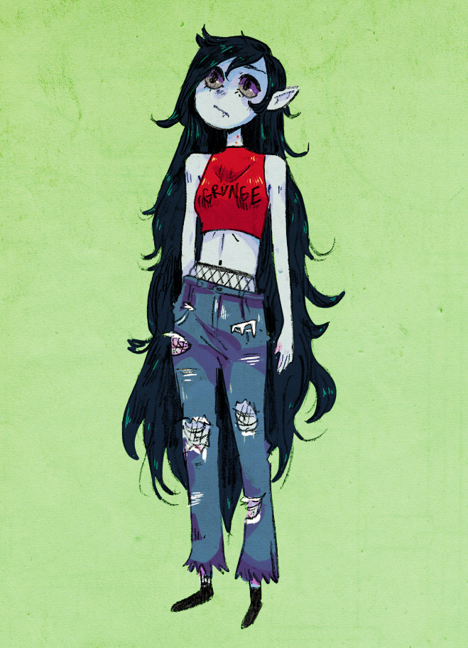 brittsart:I always love designing outfits for Marceline
