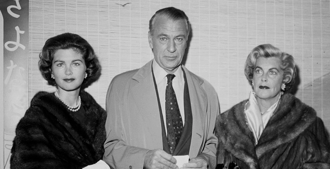 Coop Appreciation — Actor Gary Cooper poses with wife Veronica Balfe...