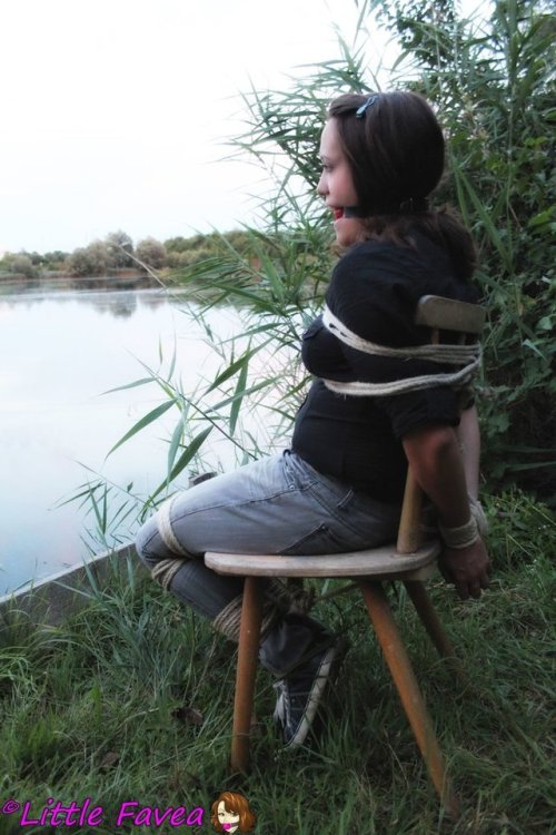 gaggedfts: sashalee-kong73:Chairtied at the lake 8 by LittleFavea Enforced relaxation: Those isolate