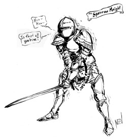 theserestlesshands:  Inktober 02 - The Sparrow Knight He is very small and very fierce.  His peers named him a sparrow to mock him - sometimes as a friendly joke but just as often much less kindly meant - which he accepts without comment or complaint. 