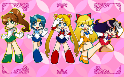 coquettish-fayth:  Panty and Stocking artist draws Sailor Moon characters! 